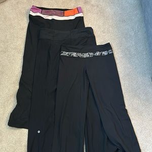 Lot of 3 lululemon Groove pants - older styles
